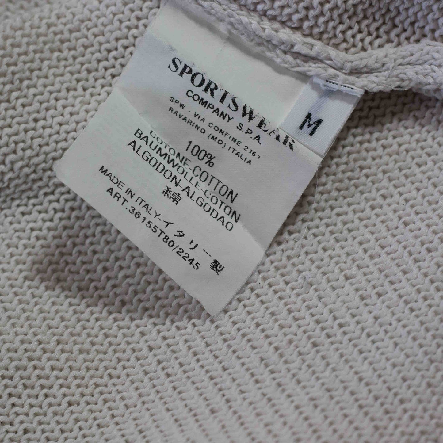 Stone Island SS 2002 Quarter Zip Knit - S/M