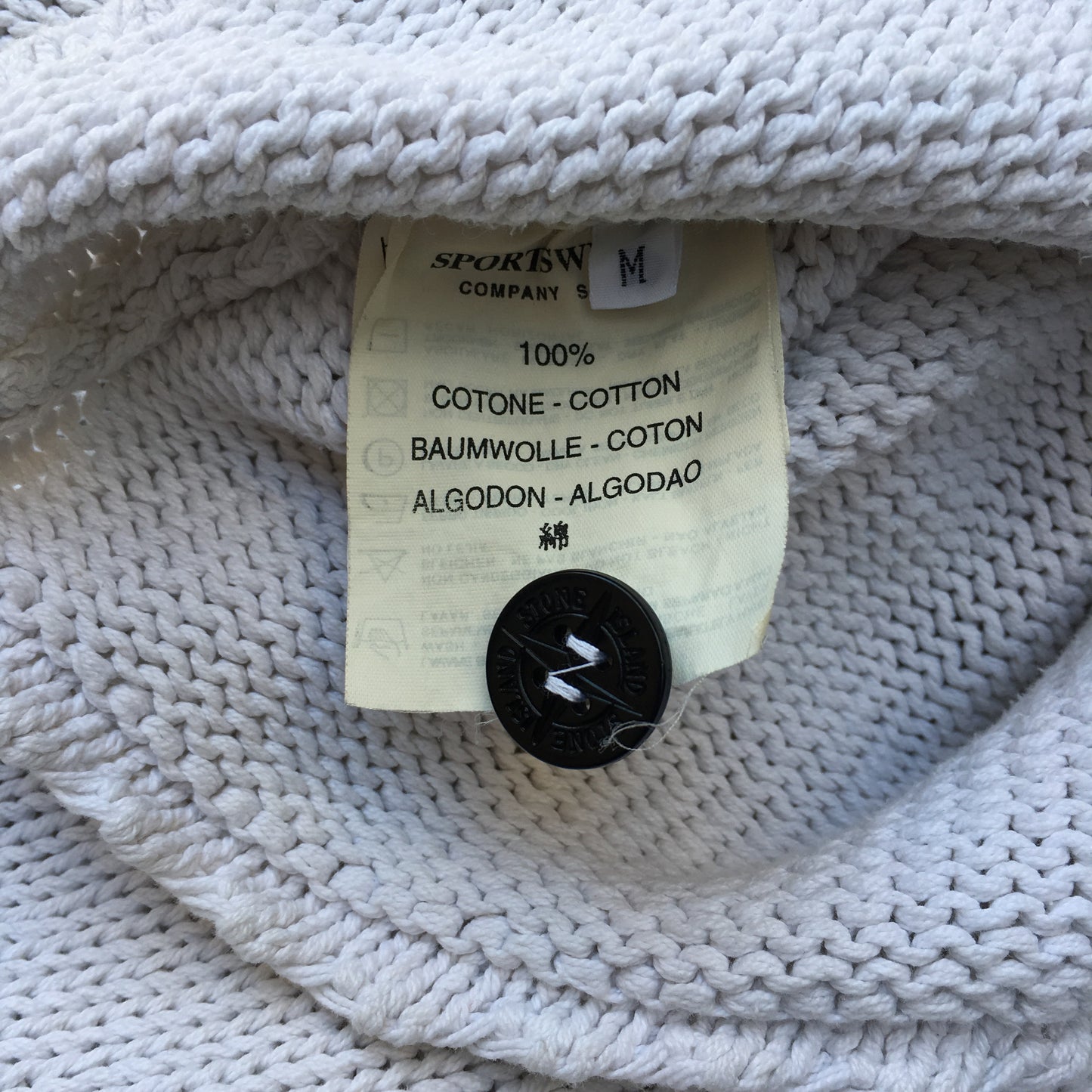 Stone Island SS 1998 Half Button Knit - M