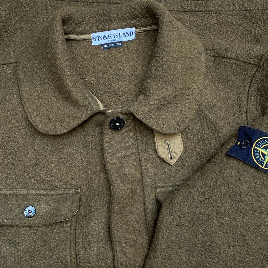 stone island poly felt field jacket from 2005 designed by paul harvey
