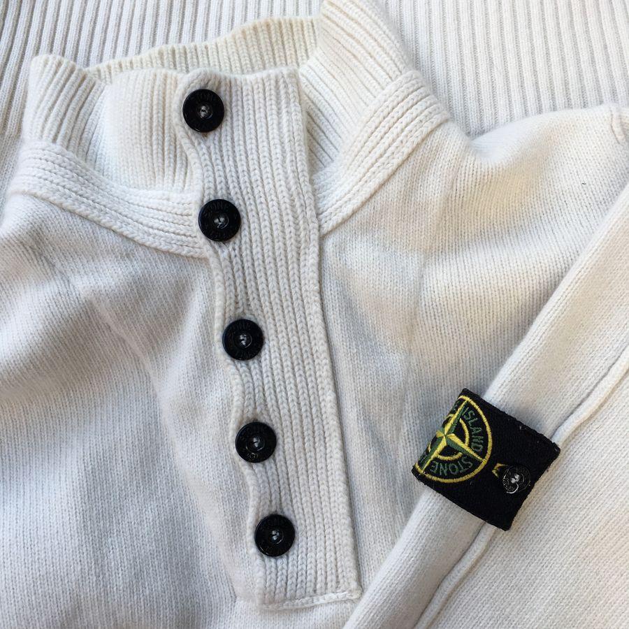 stone island aw 2009 knit sweater in cream