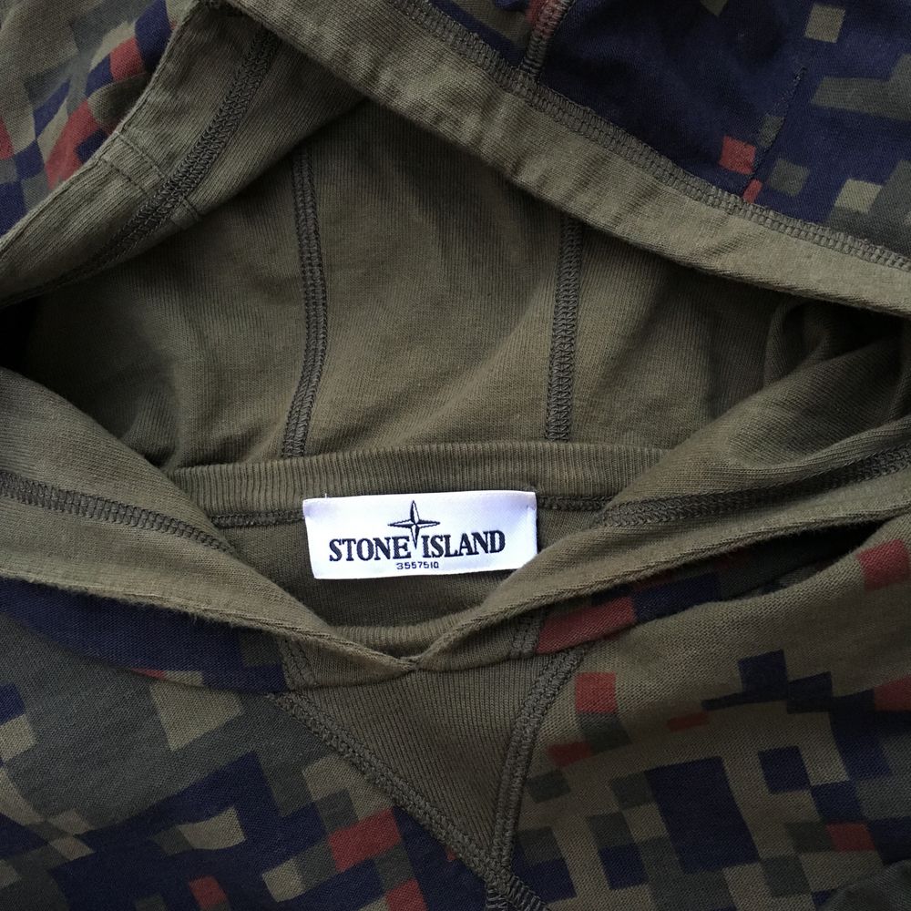 Stone Island AW 2012 Pixel Camouflage Reversible Hooded Sweatshirt - L/XL