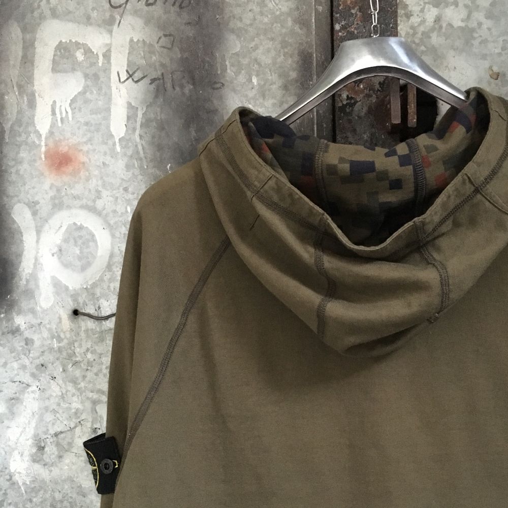 Stone Island AW 2012 Pixel Camouflage Reversible Hooded Sweatshirt - L/XL