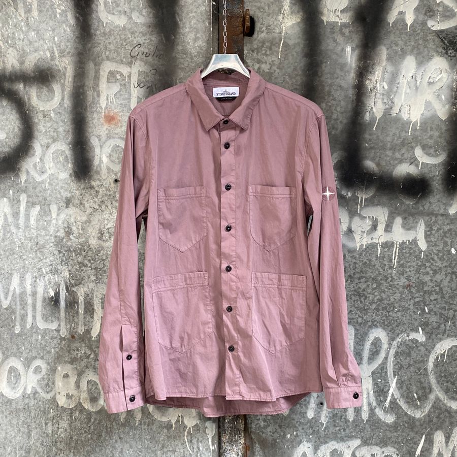 stone island aw 2018 2019 longsleeve with embroidered compass shirt