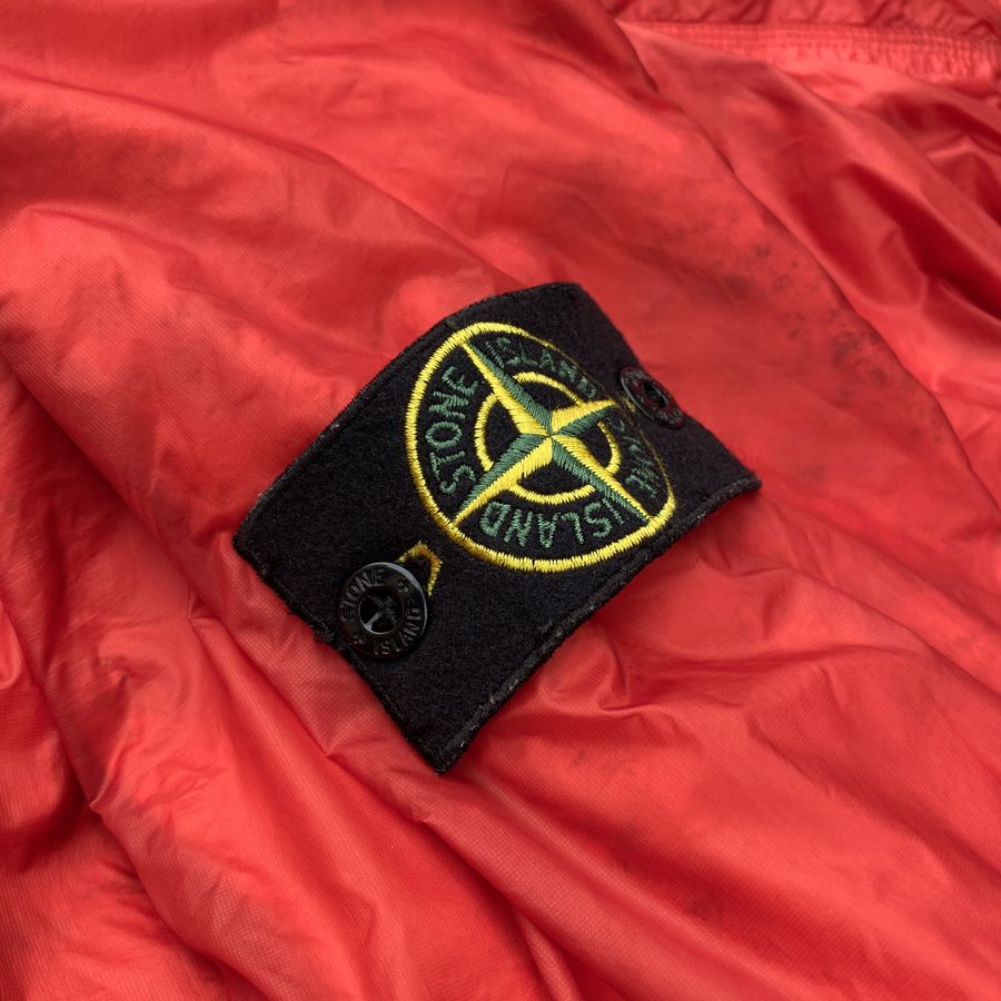 stone island badge on tyvek jacket