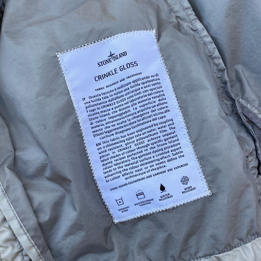 crinkle gloss stone island
