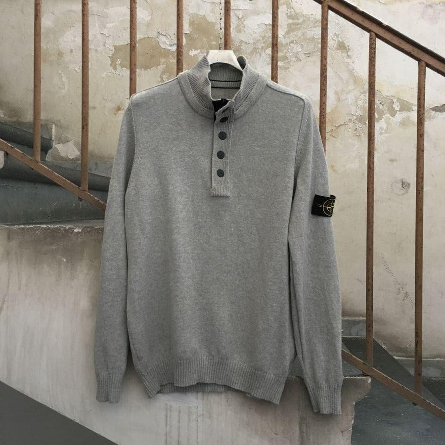 stone island ss half button sweater