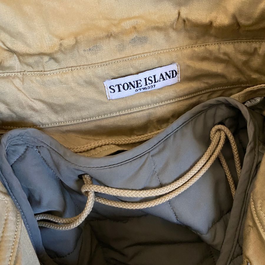 Stone Island AW '03/'04 Raso Gommato Metallic Cover Trench Coat (XL/XXL)