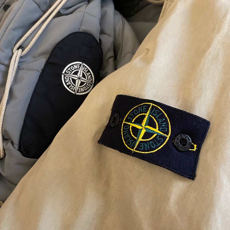 Stone Island AW '03/'04 Raso Gommato Metallic Cover Trench Coat (XL/XXL)