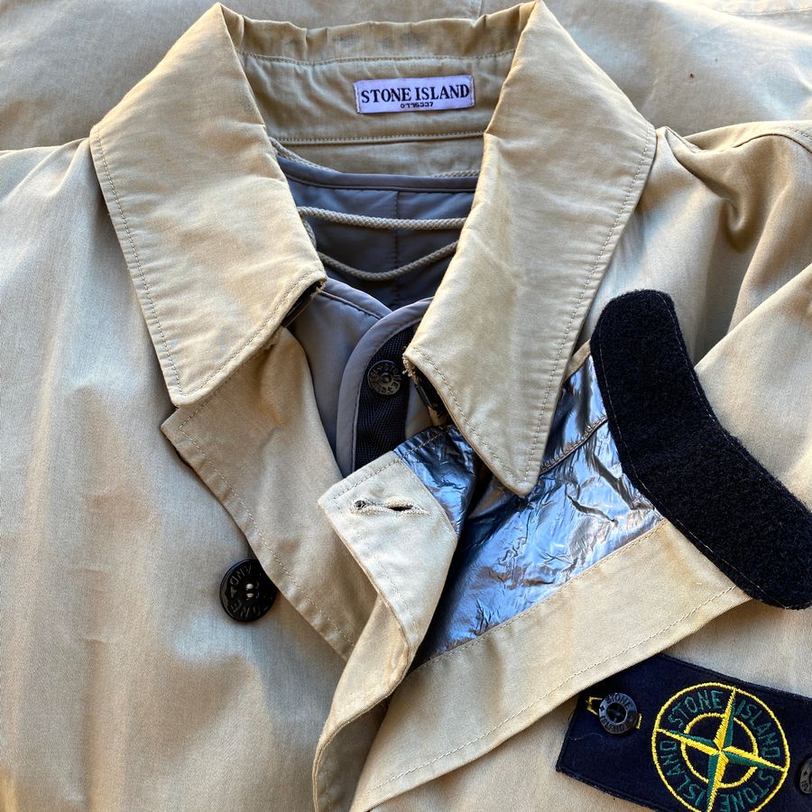 stone island vintage 2003 raso gommato jacket metallic cover