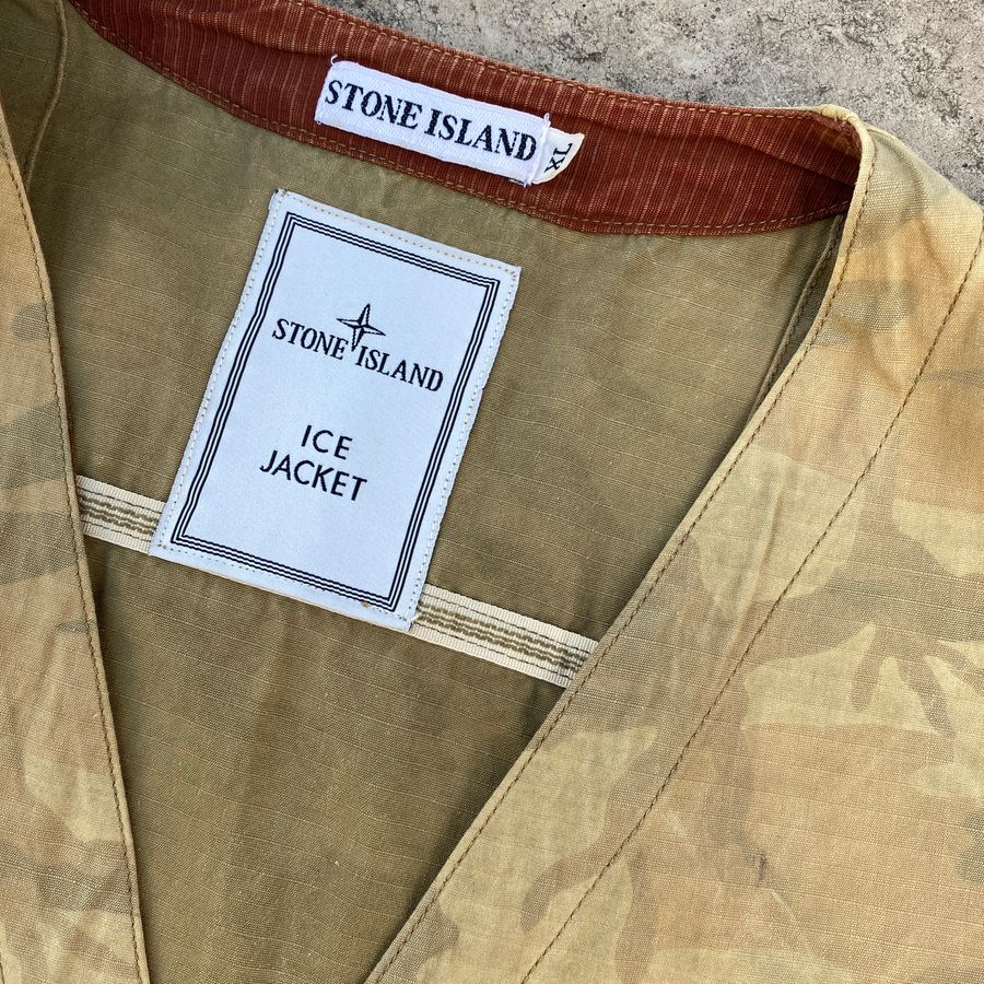 stone island ice jacket label