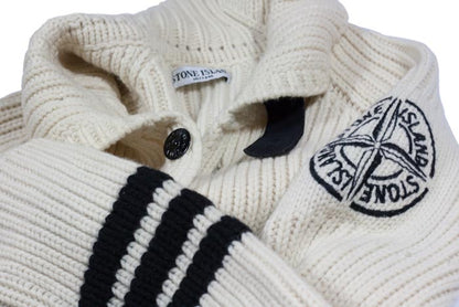 Stone Island AW 2005 Heavy Wool Knit Cardigan Marina stripes