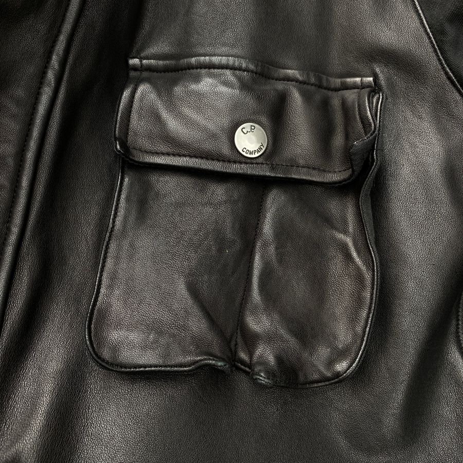 C.P. Company AW '05/'06 Mille Miglia Leather Goggle Jacket (M/L)