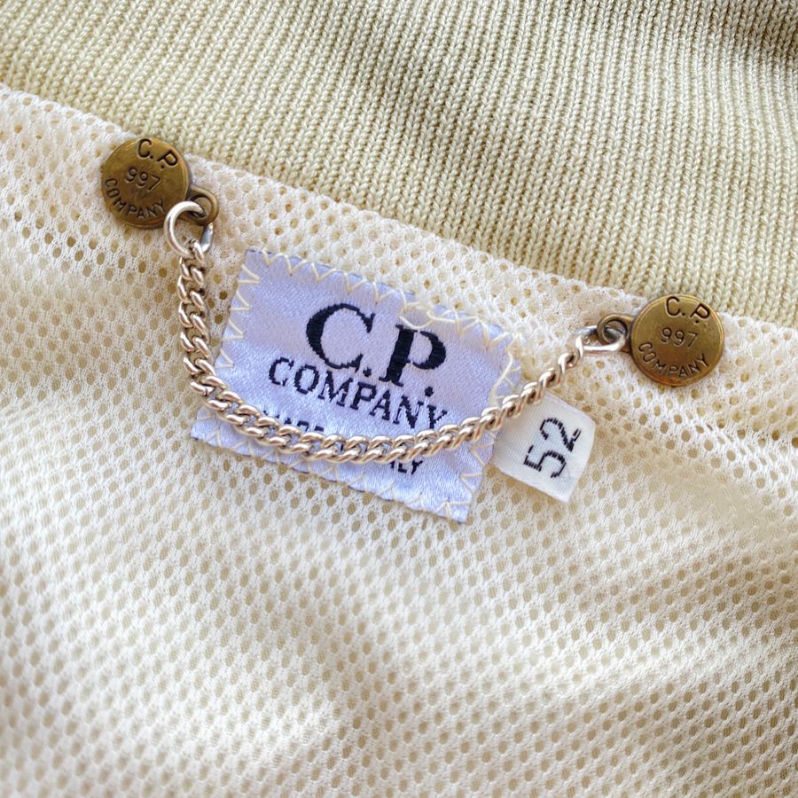 stamped buttons from 1997 on cp company jacket