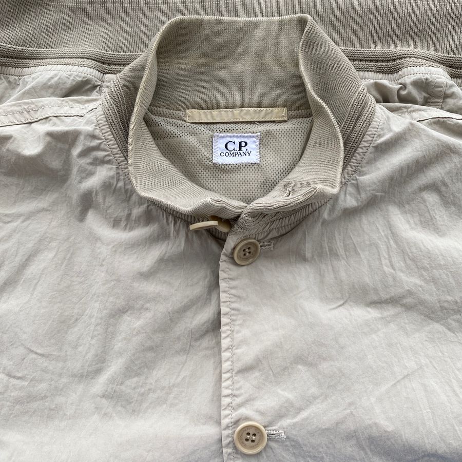 cp company flight jacket in grey made in 50 fili