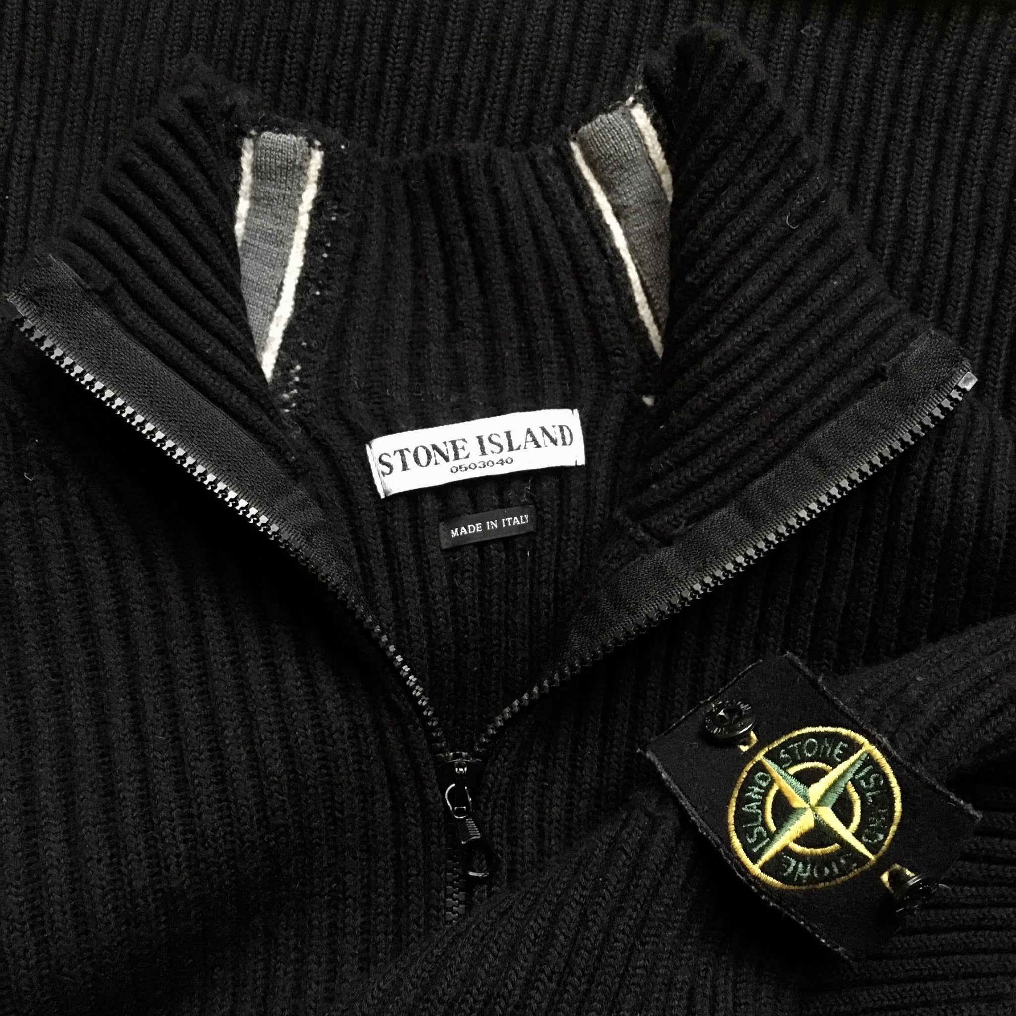 Stone Island AW 2005 Half Zip Wool Knit - S/M