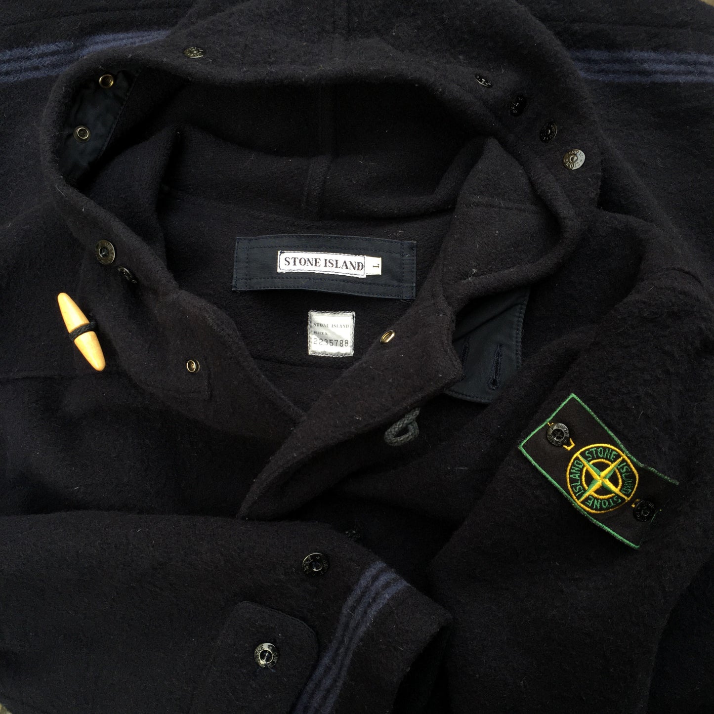 vintage Stone Island AW 1993 Woollen Blanket Duffle Coat by massimo osti