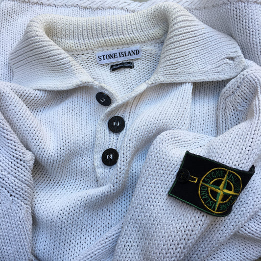 Vintage Stone Island SS 1998 Half Button Knit