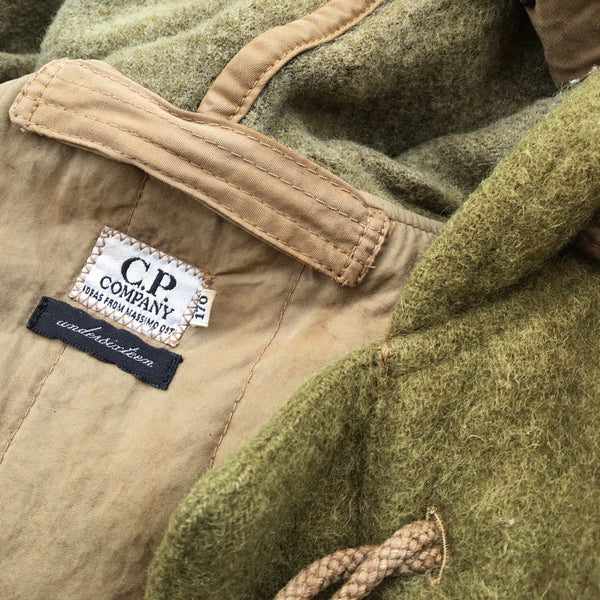 C.P. Company Undersixteen AW 1989 Rubber Wool Duffle Coat - S/M