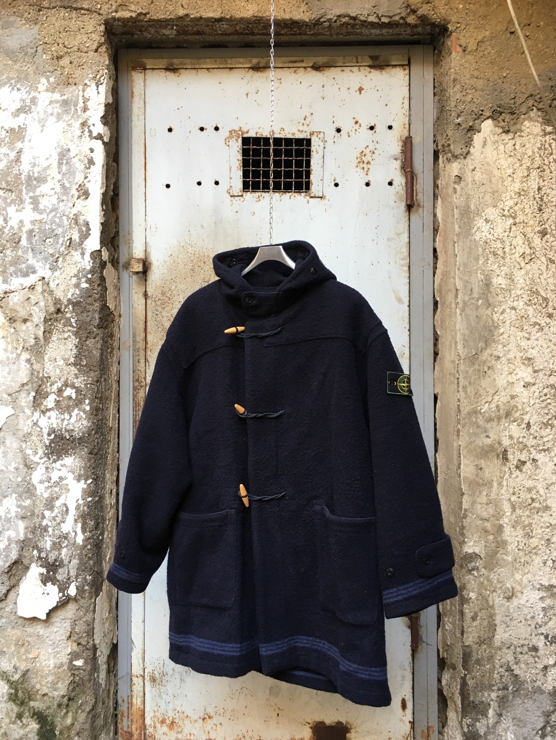 vintage Stone Island AW 1993 Woollen Blanket Duffle Coat by massimo osti