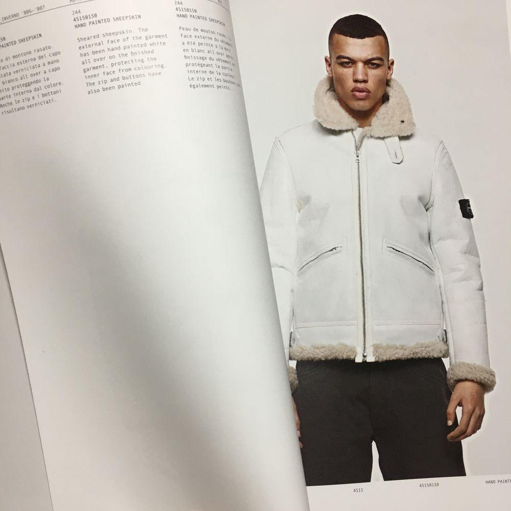 stone island archivio 30th anniversary book hand painted sheepskin jacket white 2006
