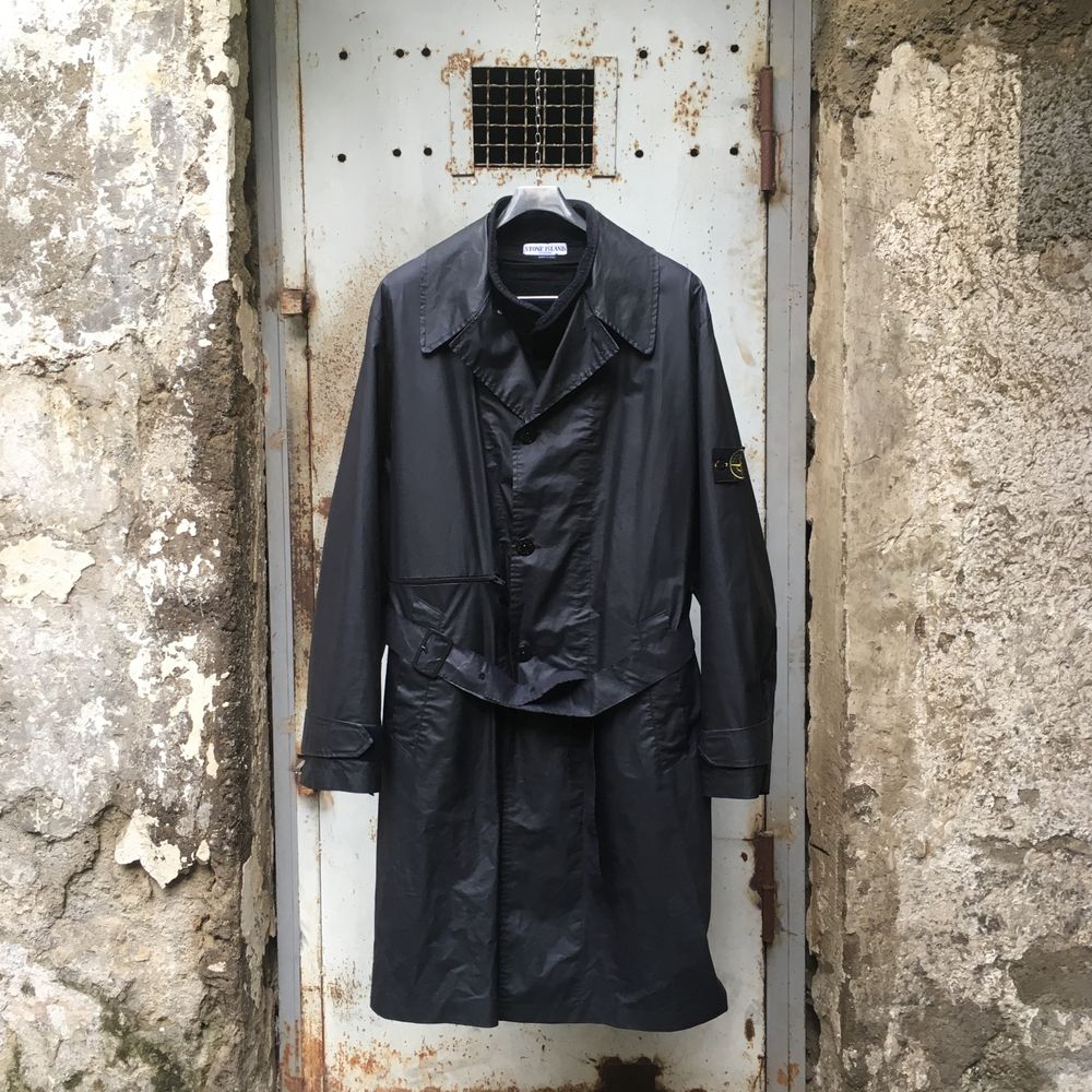 stone island aw 2004 trench coat designed by paul harvey