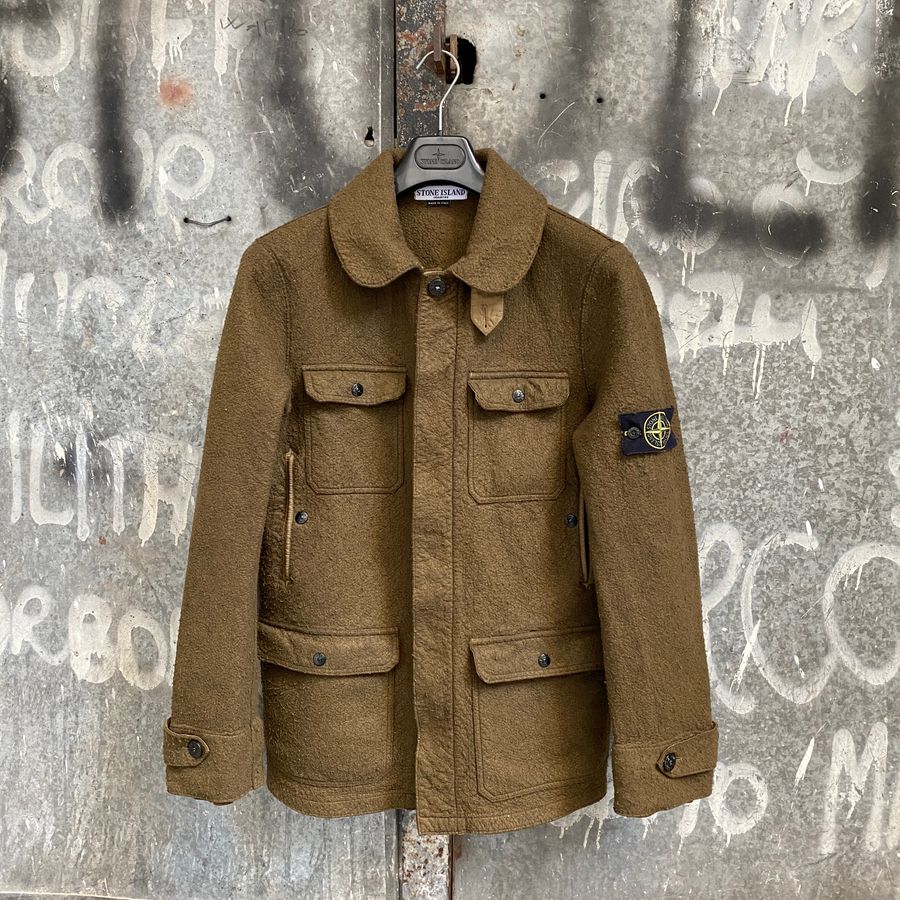 stone island aw 2005 2006 field jacket in poly felt