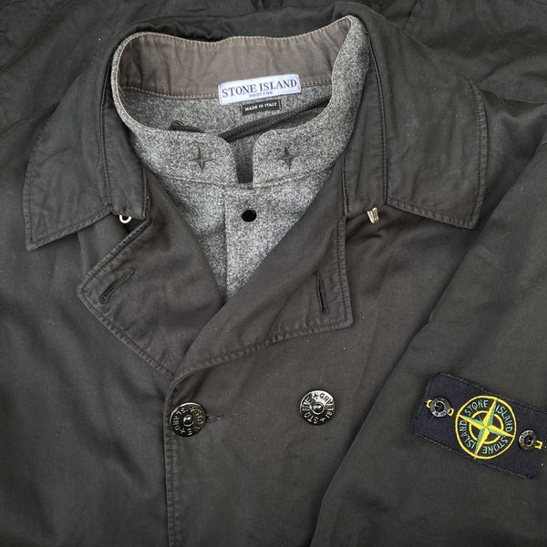 stone island raso gommato vintage double layer jacket