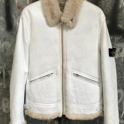 Stone Island AW 2006 Hand Painted Sheepskin Jacket (M/L)