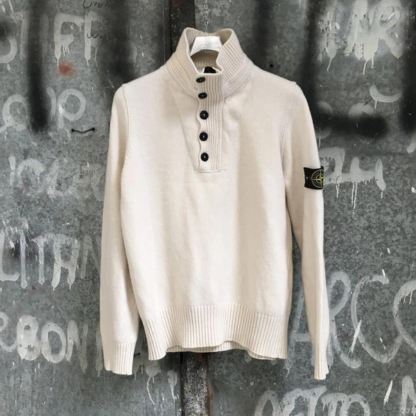 stone island aw 2009 knit sweater in cream