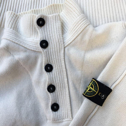 stone island aw 2009 knit sweater in cream