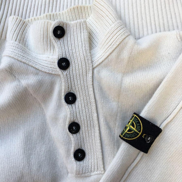 stone island aw 2009 knit sweater in cream