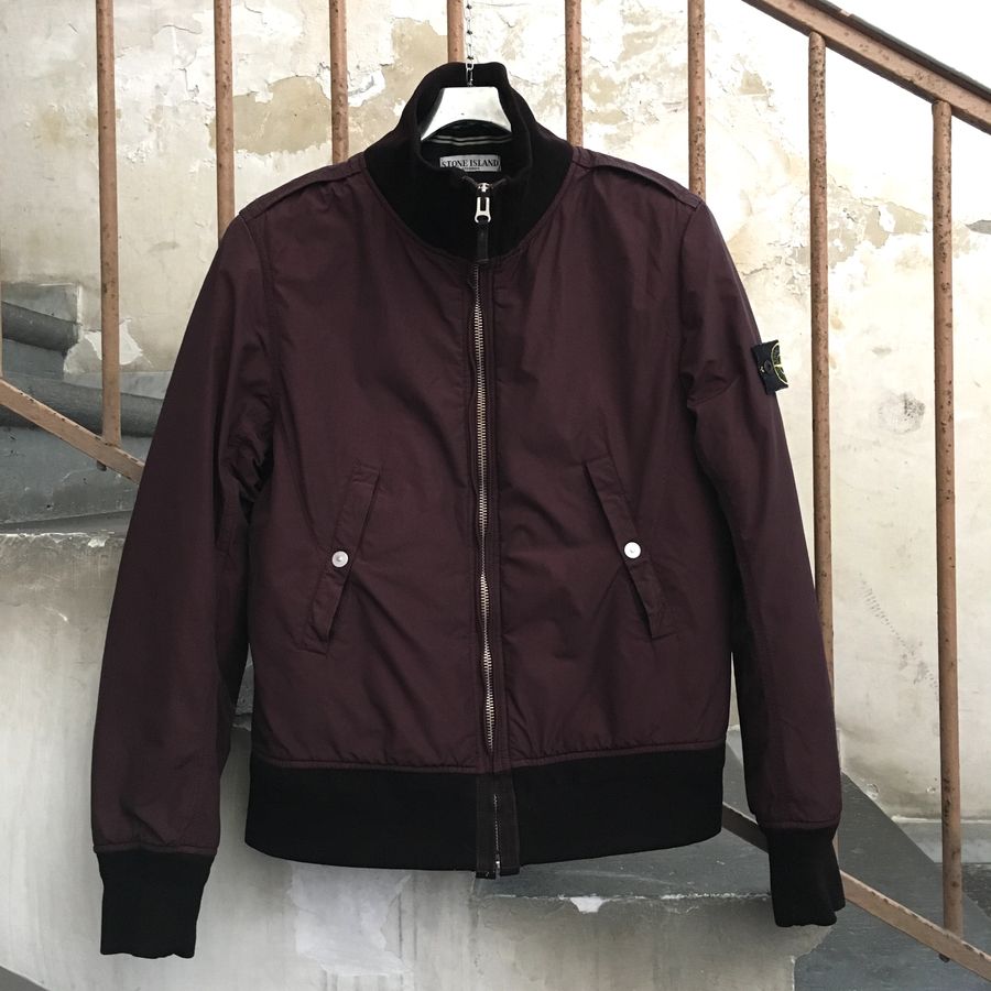 stone island aw 2010 bomber jacket in purple
