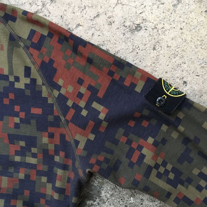 Stone Island AW 2012 Pixel Camouflage Reversible Hooded Sweatshirt - L/XL