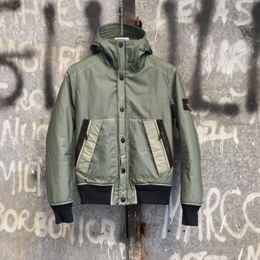 stone island mussola gommata bomber jacket
