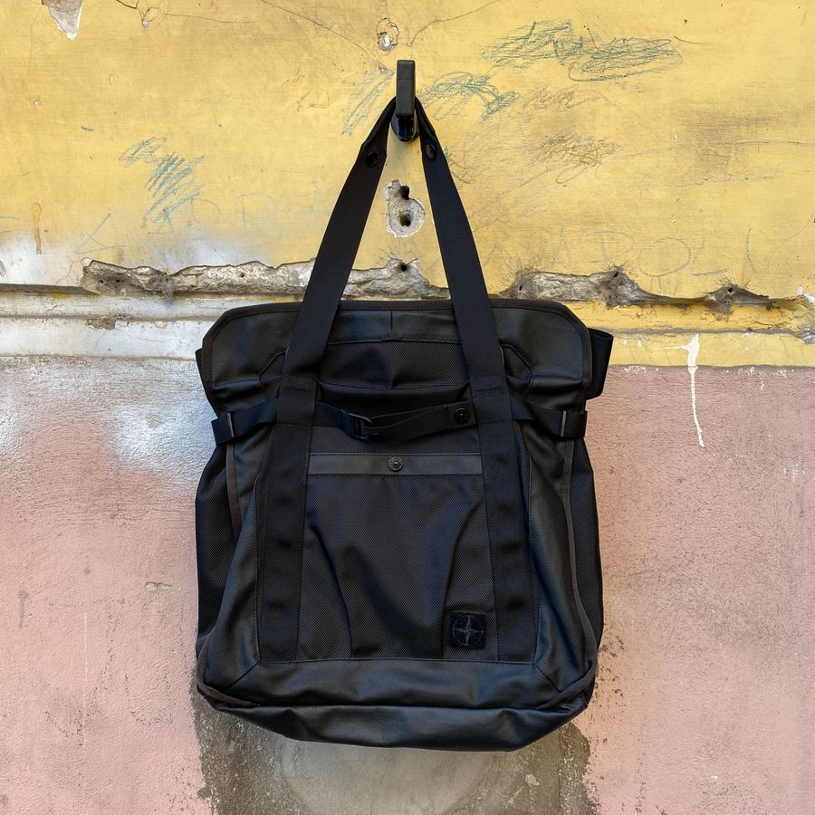 stone island aw 2015 2016 tote bag in black cordura