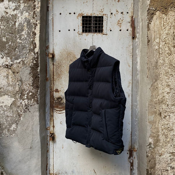 stone island wool down puffer vest