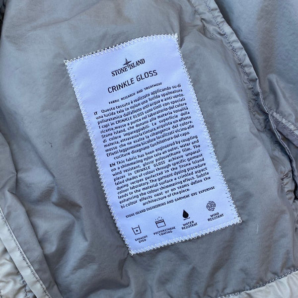 crinkle gloss stone island