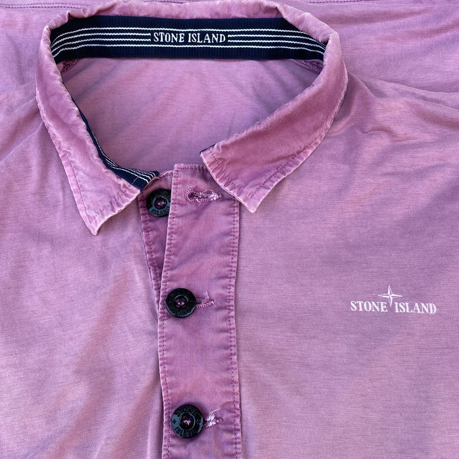 stone island purple polo shirt