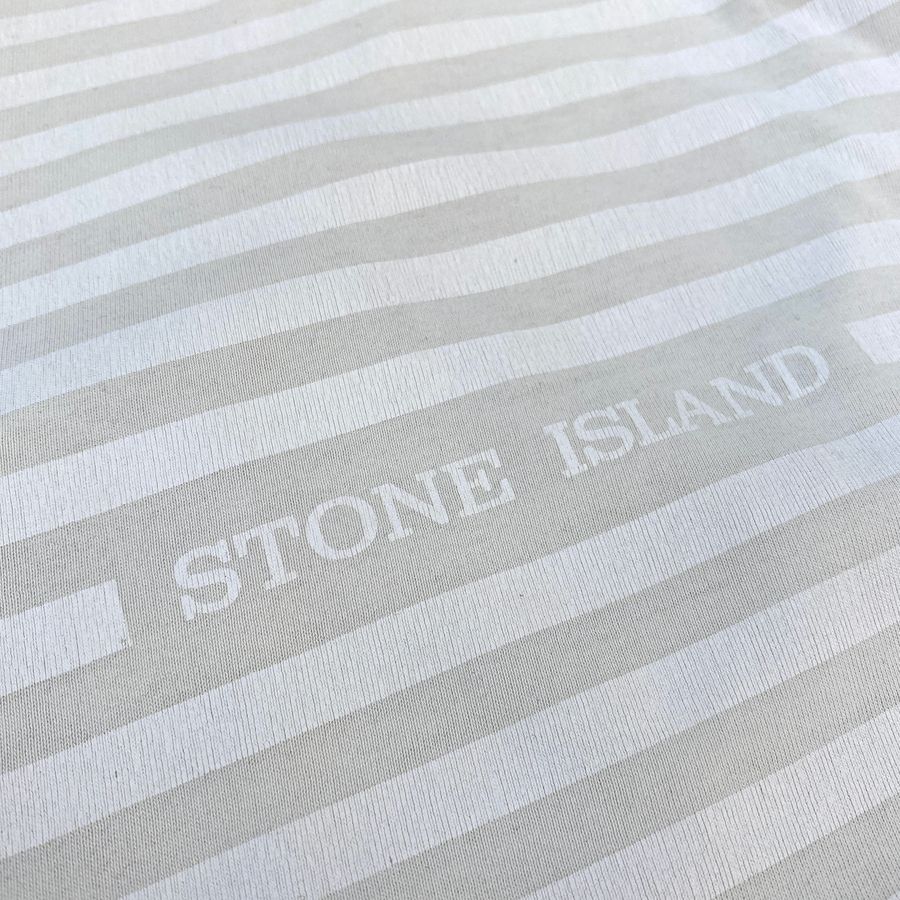 stone island spell out logo on t-shirt