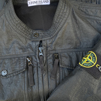 stone island ss 2011 laminated webbing biker jacket