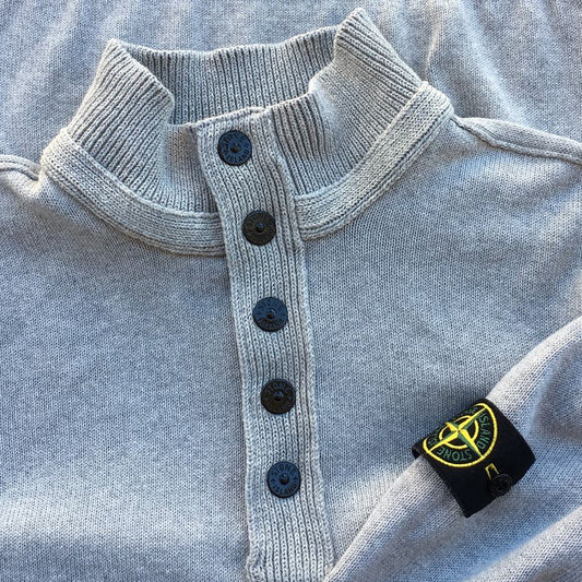 stone island ss sweater half button sweater