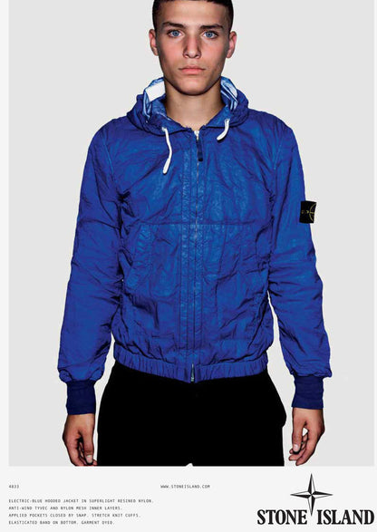 Stone Island SS 2008 Superlight Resined Nylon Hooded Jacket - S/M