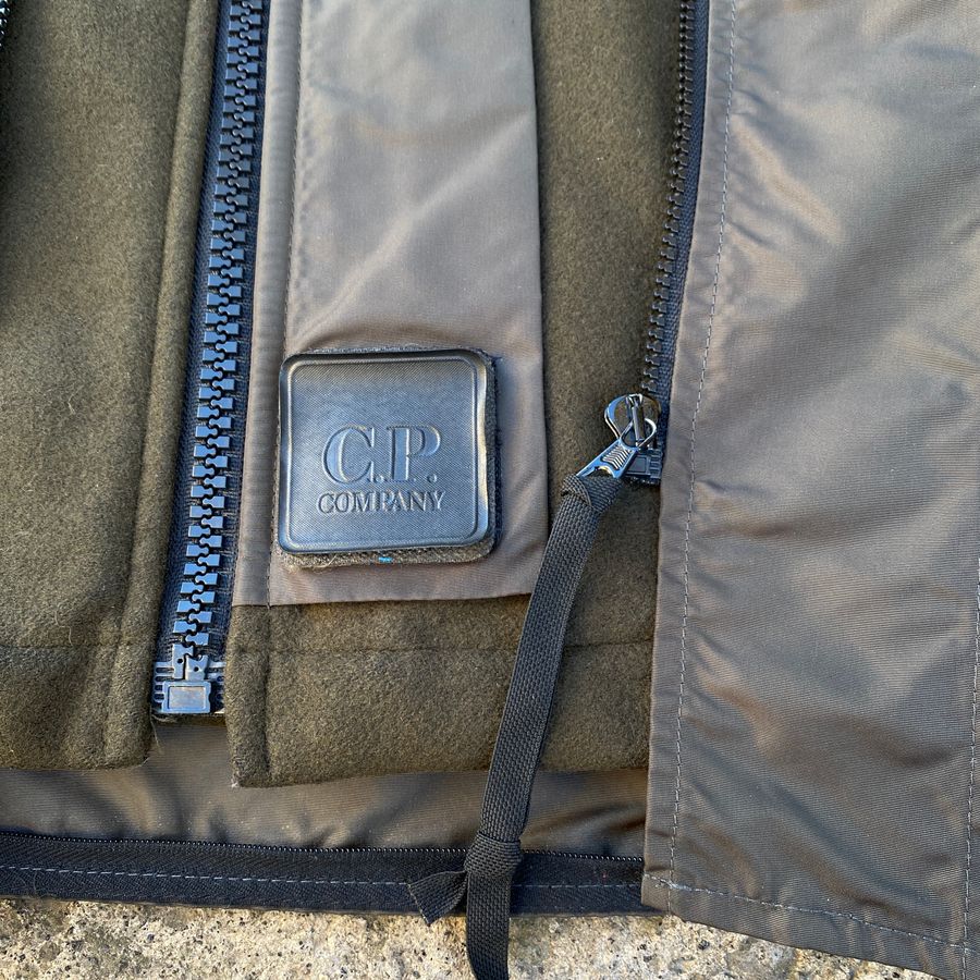 rubber patch on vintage cp company jacket from 2000