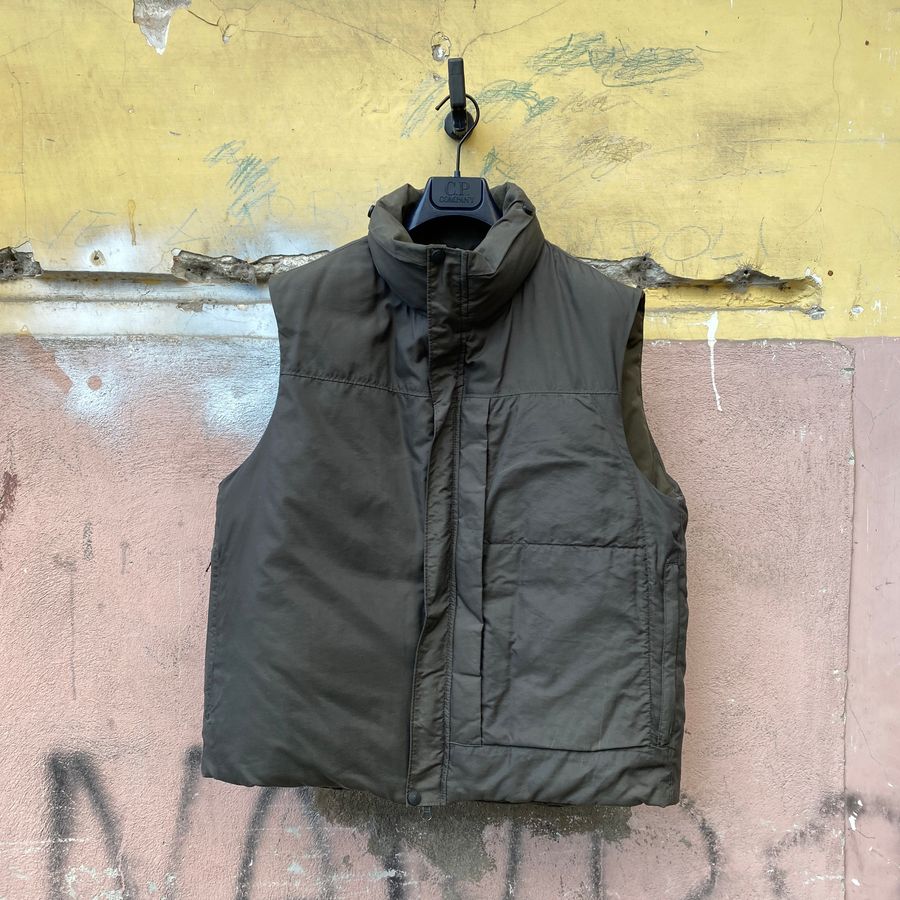 vintage cp company aw 2001 down vest by moreno ferrari