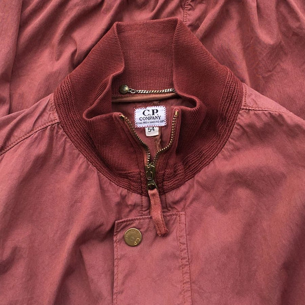 vintage c.p. company flight jacket in faded red. Designed by Massimo Osti for 1993 collection