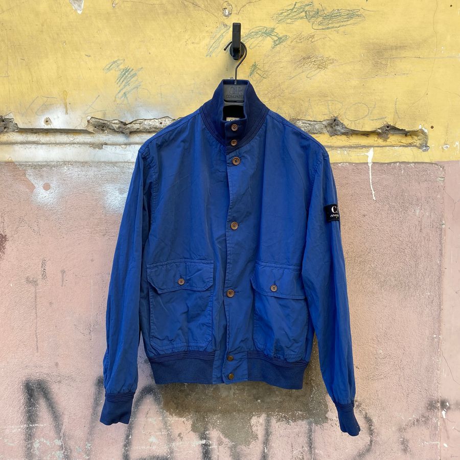 vintage cp company flight jacket with badge on arm
