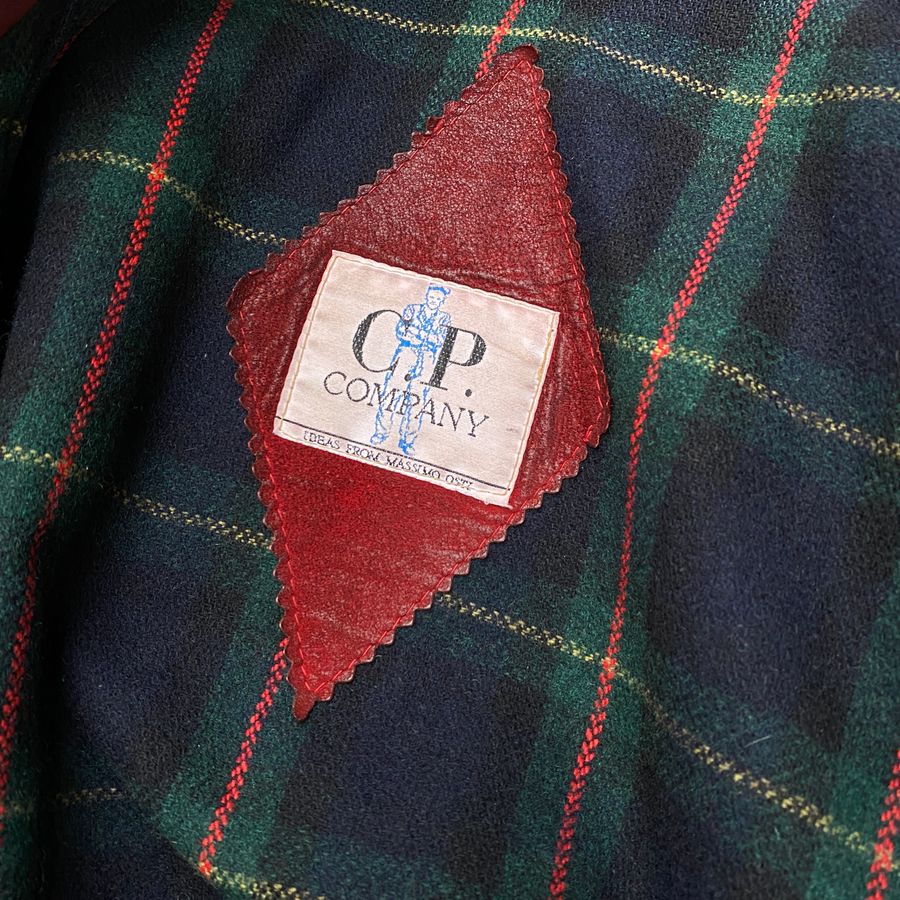 80s cp company logo leather
