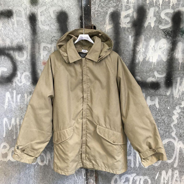 vintage cp company hooded jacket aw 1992 massimo osti beige