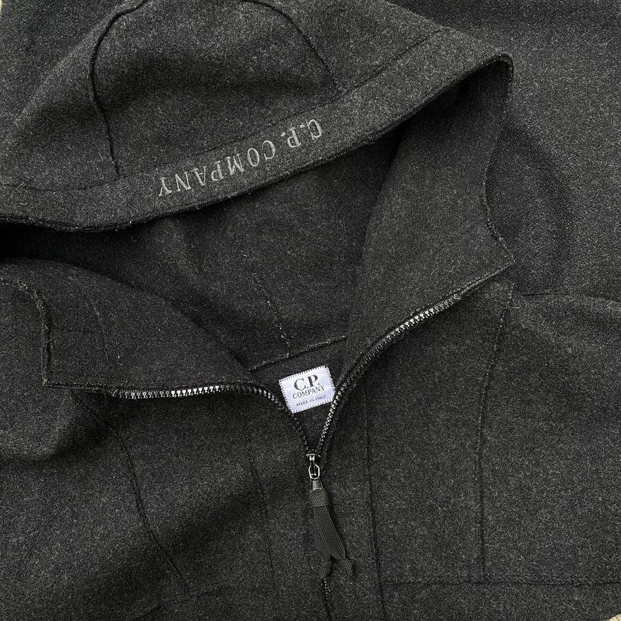 vintage c.p. company hooded wool jacket from 1998