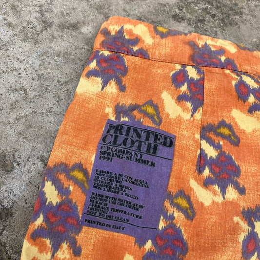 cp company printed cloth shorts from 1991 vintage